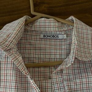 Bonobos Men's Plaid Shirt - Red and Blue